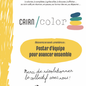 Cairn Color poster à colorier en équipe team building cohésion mandala sérénité communication partage coloriage team mural brise glace